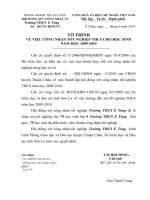 Tờ trình xét TNTHCS