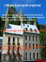 BÀI: Mối quan hệ đạo đức và nghệ thuật