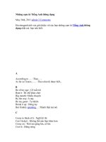 Những cụm từ tiếng anh thông dụng