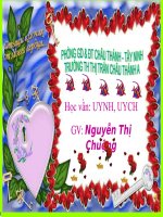 HỌC VẦN UYNH, UYCH