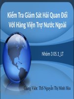 Kiểm Tra Giám Sát Hải Quan Đối Với Hàng Viện Trợ Nước Ngoài