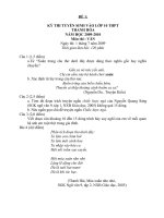 Đề và hướng dẫn môn văn các năm tuyển sinh vào lớp 10 tham khảo