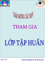 TẬP HUẤN TOÁN LỚP 1,2,3