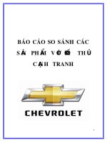 báo cáo so sánh các sản phẩm vớ cáci đối thủ cạnh tranh của hãng xe chevolet