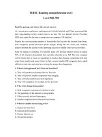 TOEIC Reading comprehension test 1 (Level 500700)