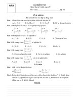 Đề kiểm tra chương III (đại số)