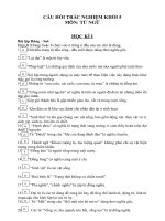câu hỏi trắc nghiệm từ ngữ