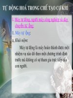 Bài 19 Tự động hóa trong chế tạo cơ khí