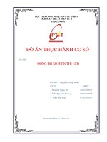 báo cáo thực hành đồng hồ số hiển thị LCD