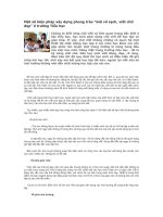 một sô biện pháp chỉ đạo phong trào 