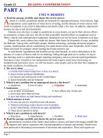 READING & CLOZE TEST (HK2)+KEY