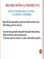 Bài giảng về hóa học đường và tinh bột   phần II