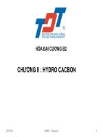 BÀI GIẢNG hóa đại CƯƠNG b2   CHƯƠNG II  HYDROCACBON