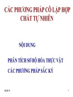 bài giảng   các phương pháp cô lập hợp chất thiên nhiên