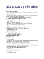 Bài 4: Bảo vệ hòa binh