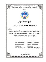 Hoàn thiện công tác ĐGTHCV tại Ngân hàng TMCP Quân đội – Chi nhánh Hoàng Quốc Việt