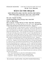 Tiểu học Lê Ninh Báo cáo thu hoạch DỰ ÁN LIÊN KẾT VIỆT NAM SINGAPO