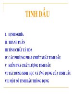 bài giảng về tinh dầu