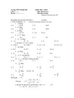 Đề KT 45ph toán 9 kỳ I