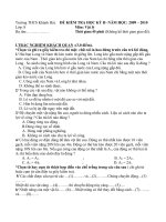 ĐỀ KT 45ph Vật lý 8- học kỳ II