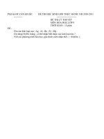 ĐỀ THI LÝ THUYẾT THỰC HÀNH