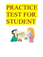 PRACTICE TEST FOR STUDENT