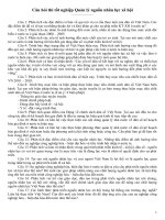 Câu hỏi thi tốt nghiệp quản lý nguồn nhân lực xã hội