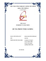 tiểu luận internet và giao thức đề tài proxy web catching