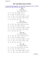 ÔN TẬP HÓA ĐẠI CƯƠNG