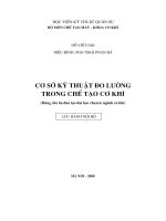 cơ sở kỹ thuật đo lường trong kế tạo cơ khí