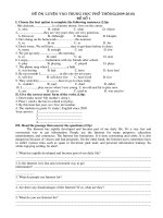 BỘ ĐỀ TUYỂN SINH VÀO LỚP 10