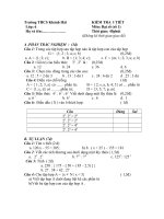 Đề KT 45ph Toán 6 kỳ I