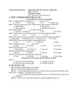 Đề KT HK I Vật lý 7