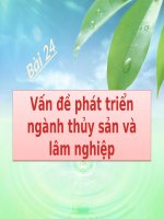 Bài 24: Vấn đề phát triển ngành thủy sản và lâm nghiệp