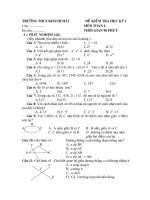 Đề KT học kỳ I Toán 6