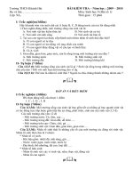 Đề KT 15ph Sinh 9 kỳ II