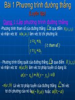 Luyện tâp bài 1 Phương trình đường thẳng