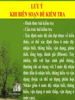 Lưu ý khi soạn đề kiểm tra