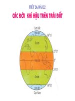 Bài 22: Các đới khí hậu trên Trái đất