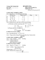 Đề KT 15 ph Toán 8 kỳ II