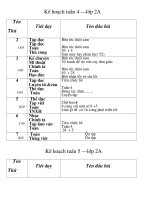 Kế hoạch tuần 1-10 -lớp 2a