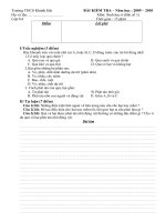 Đề KT 15ph Sinh 6 kỳ II