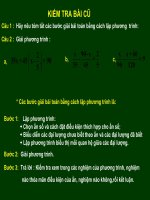 Giải nbài toán bằng cách lập phương trình ( tiết 2)