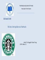 Bài học kinh nghiệm của Starbucks