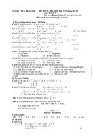 Đề KT học kỳ II Toán 7