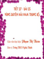Địa 9: Tiết 27-Duyên hải nam trung bộ