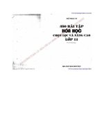 350 BÀI TẬP HÓA HỌC CHỌN LỌC VÀ NÂNG CAO LỚP 11   NGÔ NGỌC AN