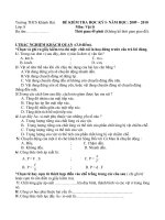 ĐỀ KT học kỳ I Vật lý 8