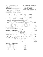 Đề KT 15ph Toán 6 kỳ I