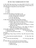 ĐỀ THI  TRẮC NGHIỆM KINH tế vĩ mô